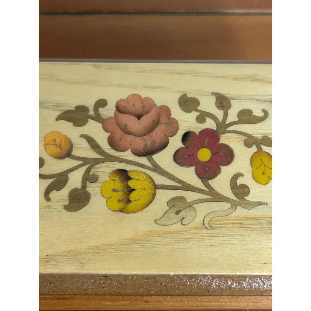Intarsitalia‎ Vintage Wood Inlay Jewelry keepsake Made In Italy